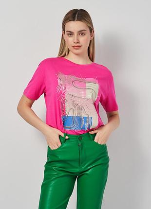 (188 692) футболка olivia 2378*37 женск. розовый s/m