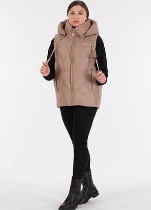 (187 482) жилет new color 3171*70 женск. коричневый s