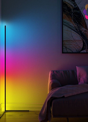 Кутовий led торшер ledox design з пультом та регульованою яскравістю 330 колірних комбінацій.