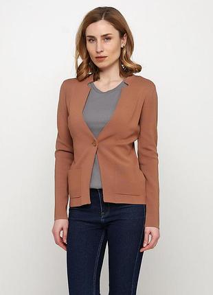 Пиджак женский коричневый benetton 14end6641*70 размер xs