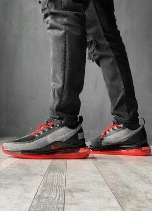 Чоловічі кросівки nike air max 720 run utility black grey red