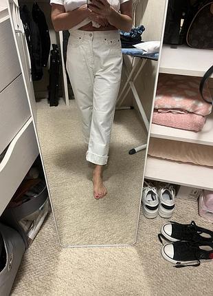 Белые джинсы zara білі джинси