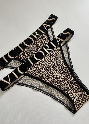 Трусики бавовняні victoria’s secret original з еластичним поясом з лого оригінал