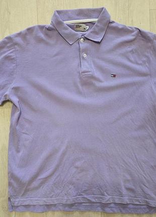 Поло tommy hilfiger фиолетовое