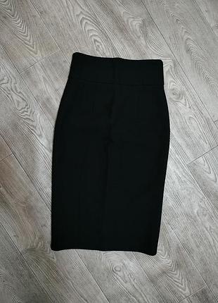 Юбка миди чёрная zara woman (spain)