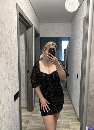 Чорна коротка сукня zara розмір s