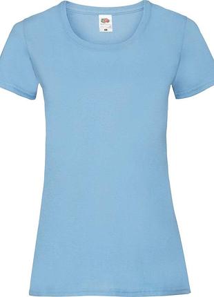 Футболка fruit of the loom valueweight ladies (бирюзовый l)