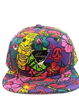 Яскрава брендова стильна бейсболка hater snapback