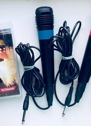 Ігровий набір 2 мікрофони для sony playstation 2 / 3, xbox 360, nintendo wii + usb adapters + диск def jam rapstar, б/в