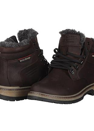 Чоловічі коричневі шкіряні черевики clubshoes 10048