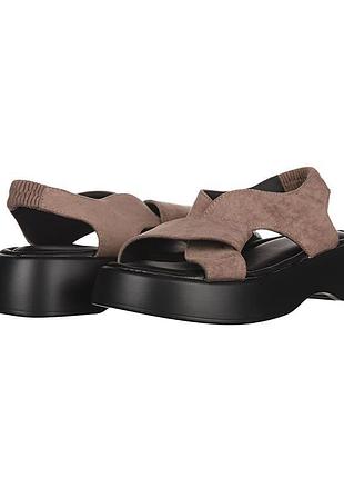Женские коричневые с искусственной замши босоножки plps 30041