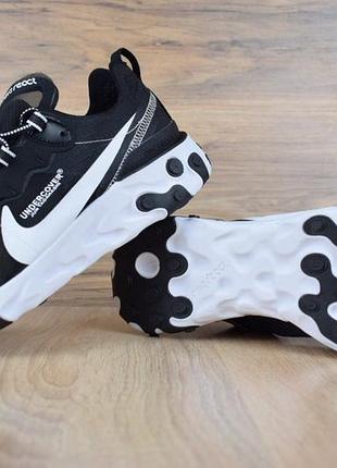 Nike react element 87 x undercover черные на белой