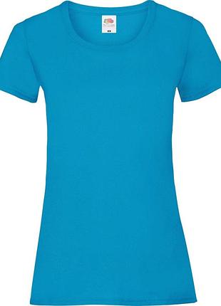 Футболка fruit of the loom valueweight ladies (бирюзовый s)