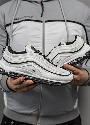 Білі чоловічі кросівки nike air max 97 white black х ейр макс 42