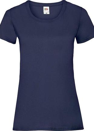 Футболка fruit of the loom valueweight ladies (глубокий темно-синий s)