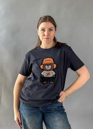 Футболка жіноча трикотаж сірий m(р) арт.622841 grey (m) туреччина