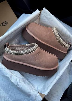 Жіночі коричневі уги ugg tasman platform light brown х угг тасмен 37