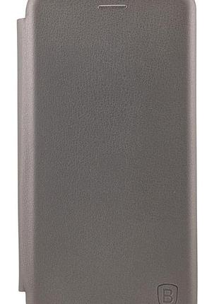 Чехол книжка premium для xiaomi redmi 5 plus на магните с подставкой серый