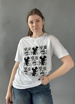 Футболка жіноча трикотаж білий m(р) арт.622870 white (m) туреччина