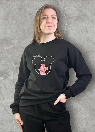 Світшот жіночий трикотаж чорний one size (46-50)(р) арт.578 black (китай)