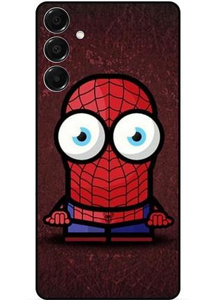 Силиконовый бампер чехол для samsung s26 plus с рисунком миньон человек паук spider man