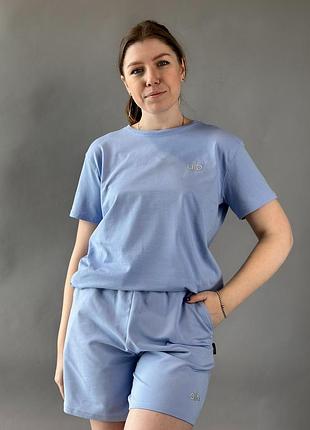 Костюм жіночий трикотаж блакитний l(р) арт.81527 l.blue (l) (україна)
