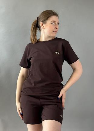 Костюм жіночий трикотаж коричневий l(р) арт.81527 brown (l) (україна)