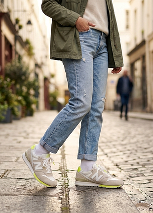 Кроссовки new balance 996 beige neon (wr996sts) унисекс, размер 41,5