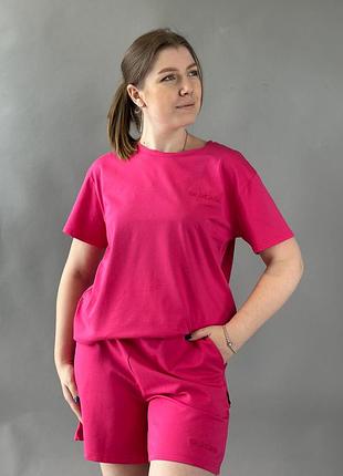 Костюм жіночий трикотаж рожевий l(р) арт.81526 rosered (l) (україна)