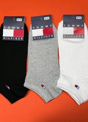12 пар мужские демисезонные короткие спортивные носки tommy hilfiger 40-45 размер, ассорти.