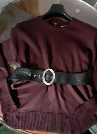 Светр 46-48 шерсть, бордо