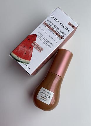 Бронзуюча сироватка для сяйва обличчя glow recipe mini watermelon glow niacinamide hue drops serum - sun glow