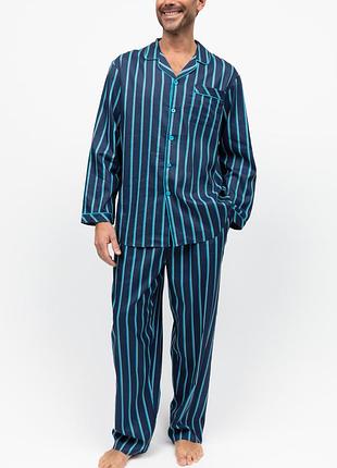 Піжама чоловіча cyberjammies marina 3126-3127 xl синій у смужку (5051877617926)