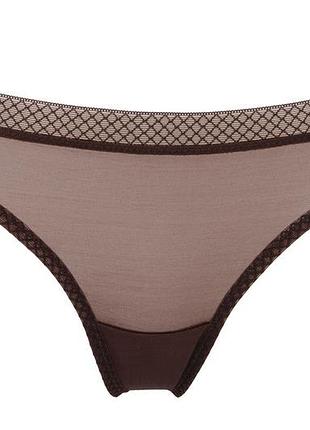 Трусики gossard glossies 6276 стрінги з великобританії з ультрасучасного матеріалу m rich brown (5053014269357)