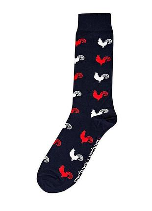 Шкарпетки чоловічі garcon francais chaussettes16 теплі натуральні оригінальні брендові на подарунок 39-42 tricolore coqs
