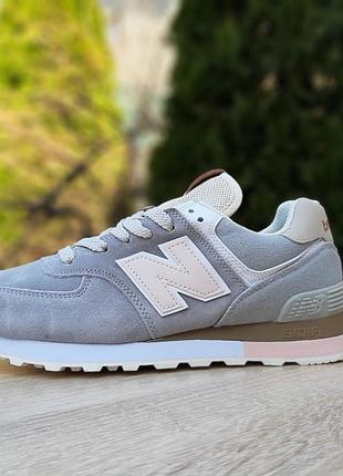 N1w balance 574 серые розовая н