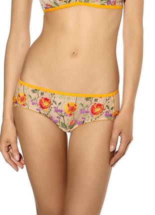 Трусики шорты huit 8a fleur de peau k10 с вышивкой французское белье 38 оранжевый (3417853881958)