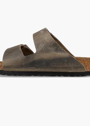 Urbanshop com ua тапочки чоловічі birkenstock arizona oiled leather footbed sandals grey 1019313 розміри запитуйте