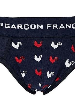 Трусы слипы garcon francais slip18 мужское белье хлопковое комфортное m tricolore coqs (3701195814478)