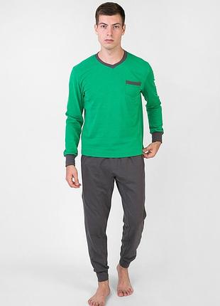 Мужская пижама homewear mad 36382 комфортный домашний костюм для сна и отдыха xl vert/grey (3700465536832)