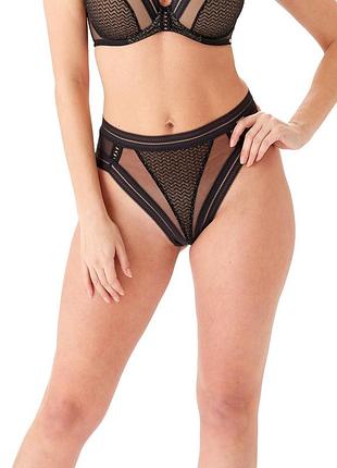 Трусики gossard contradiction 20004 соблазнительные бразилианы из кружева с оттенками блеска m black silver (5053014909215)