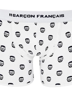 Труси боксери garcon francais boxer18 стильна чоловіча білизна для подарунку xl blanc daddy (3701195814980)