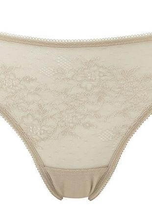Трусики gossard glossies lace 13003 элегантные слипы из кружева и мягкой сеточки l nude (5053014400538)