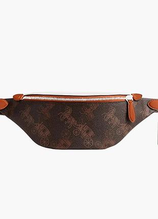 Urbanshop com ua сумка унісекс coach charter belt bag 7 with large horse and carriage print brown/white cm344-w8f розміри