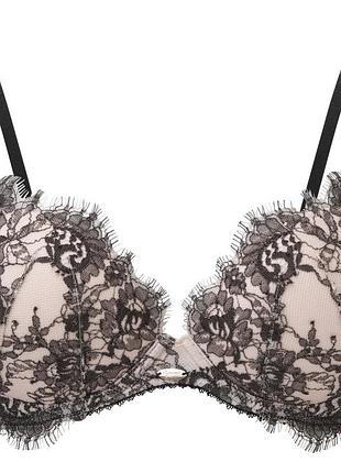 Бюстгальтер gossard vip dark romance 12601 с фантастическим кружевом премиального качества формованный 70g charcoal (5053014396800