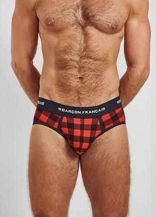 Трусы слипы garcon francais slip18buc комфортная и качественная мужская premium белье s красный в клетку (zik0000018799)