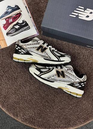 Стильные кроссовки new balance 1906r white/gold/silver