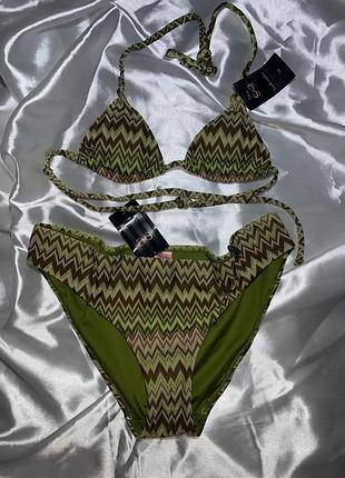 Купальник xs верх, l низ від hunkemoller alcapulco calla green