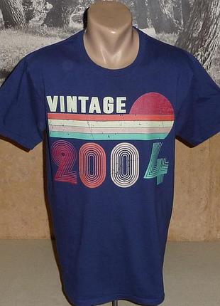 "port & company" vintage 2004 оригинальная футболка р-m 100%хлопок.