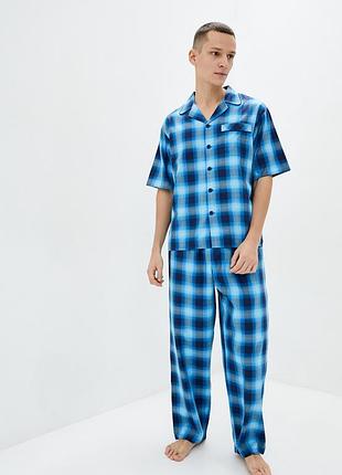 Пижама мужская cyberjammies elliot 6559-6560 m ярко-синий в клетку (zik0000025728)